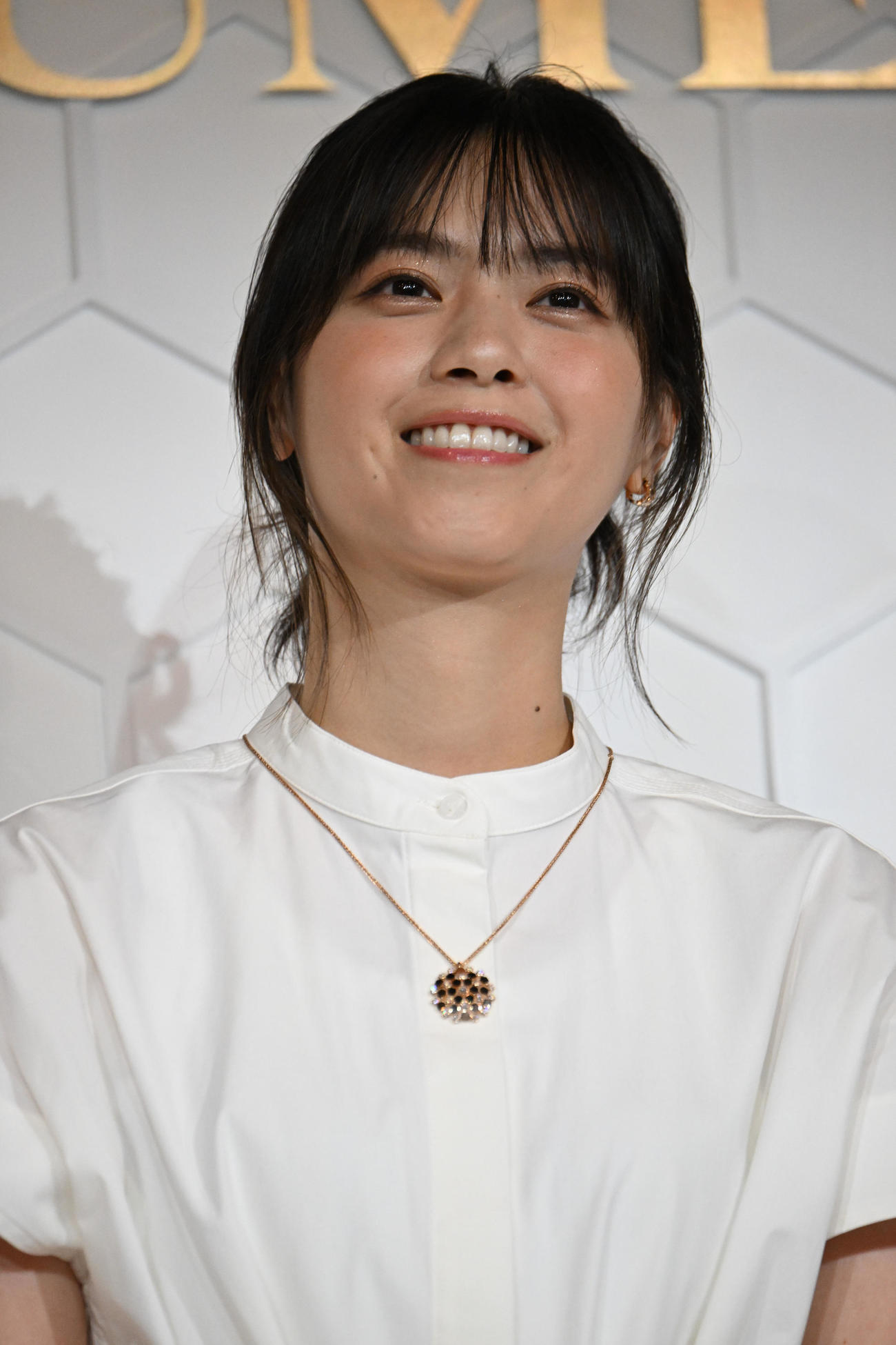 フランス館の「ショーメ、自然美への賛歌」でオープニングイベントに登壇する西野七瀬（撮影・和賀正仁）