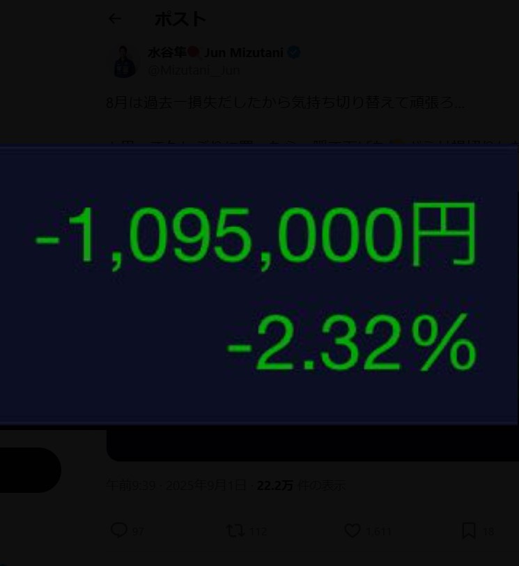 水谷隼氏のXから