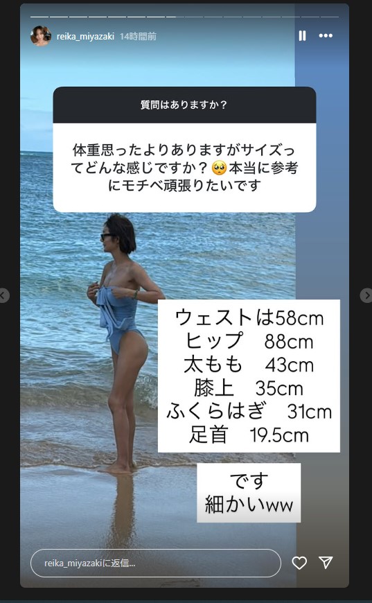 宮崎麗果さんのインスタグラムから