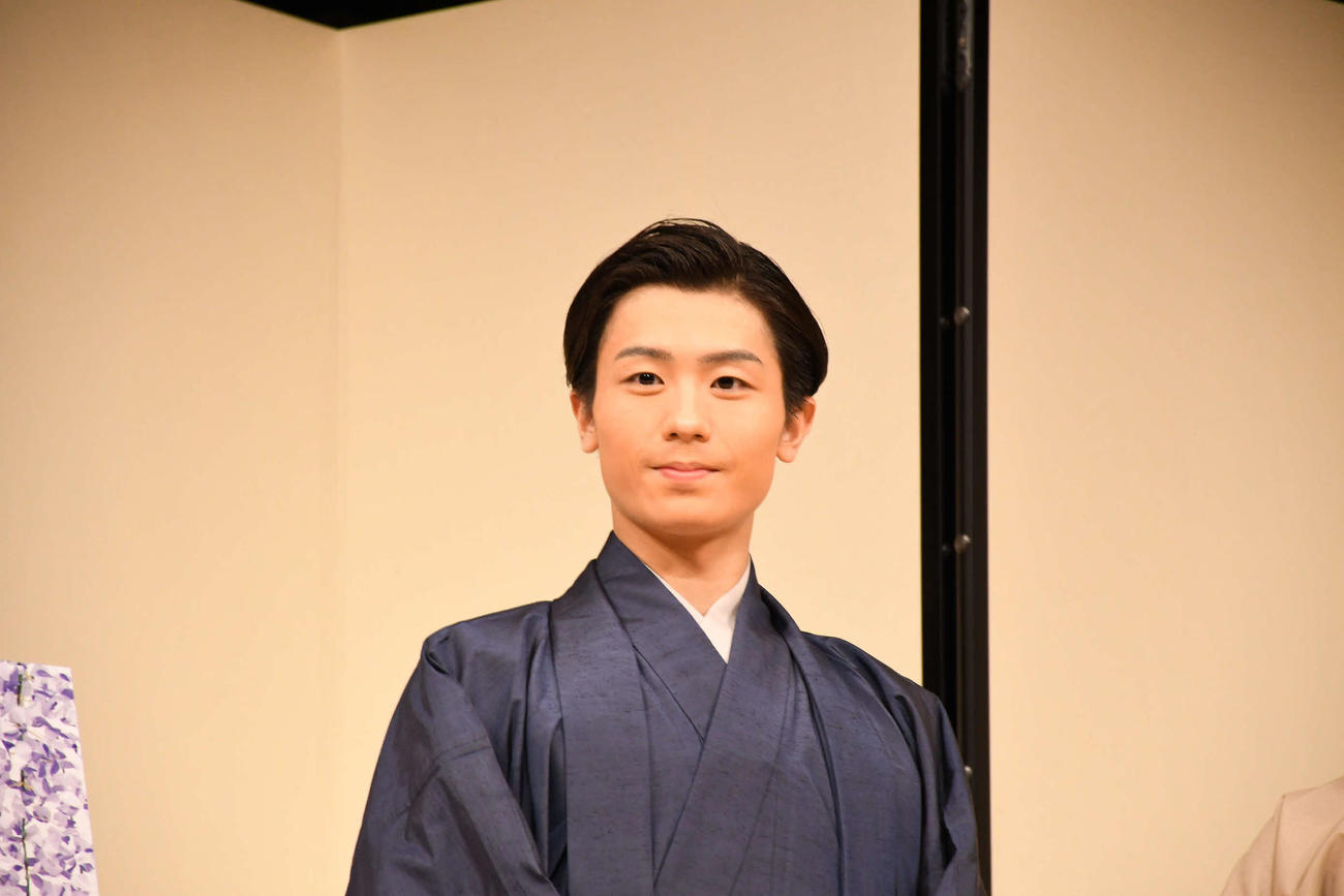 「第2回　市川團子　新翔春秋会」の記者会見に出席した市川團子（撮影・阪口孝志）