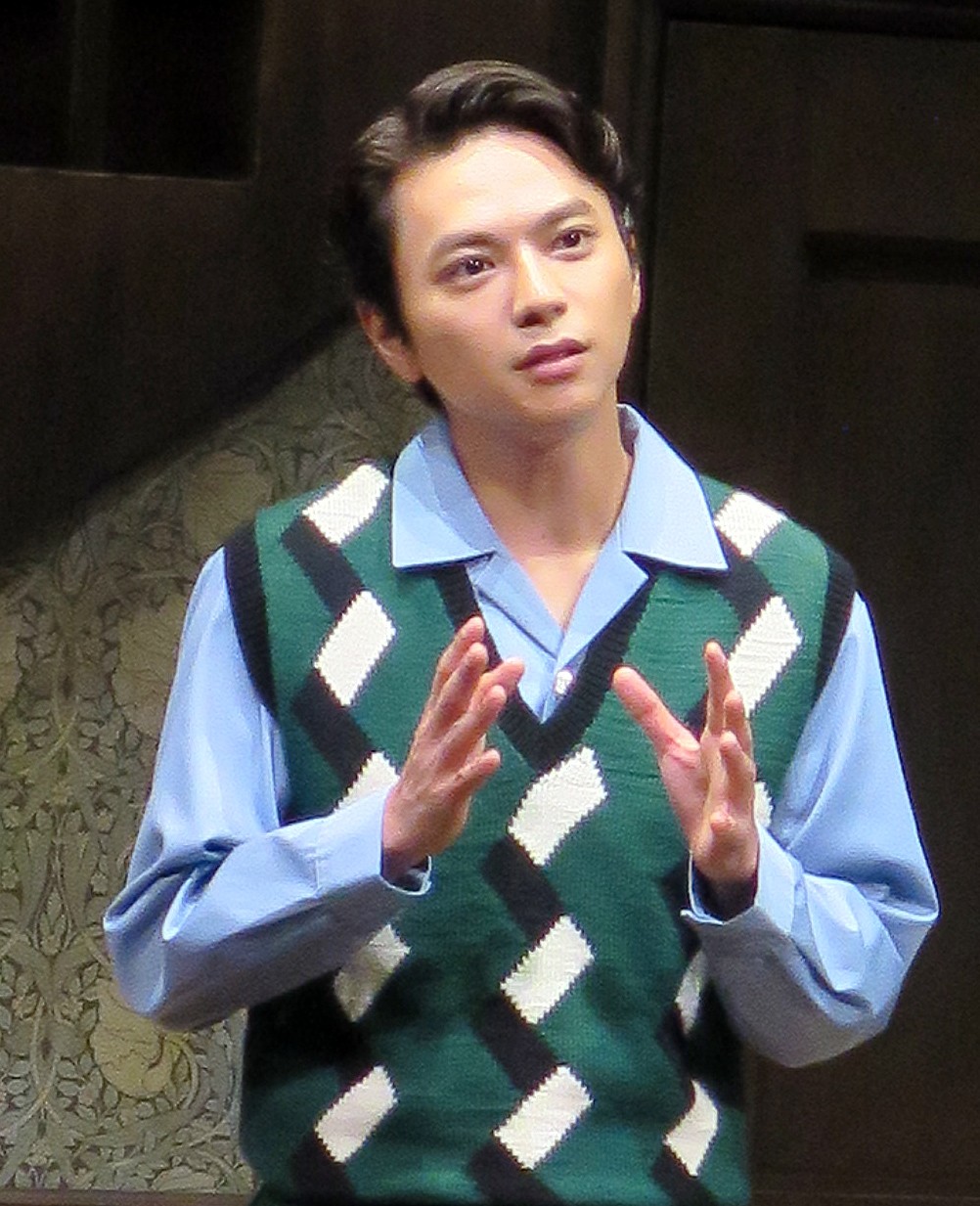 主演舞台「ブロードウェイ・バウンド」開幕前会見で意気込みを語る佐藤勝利