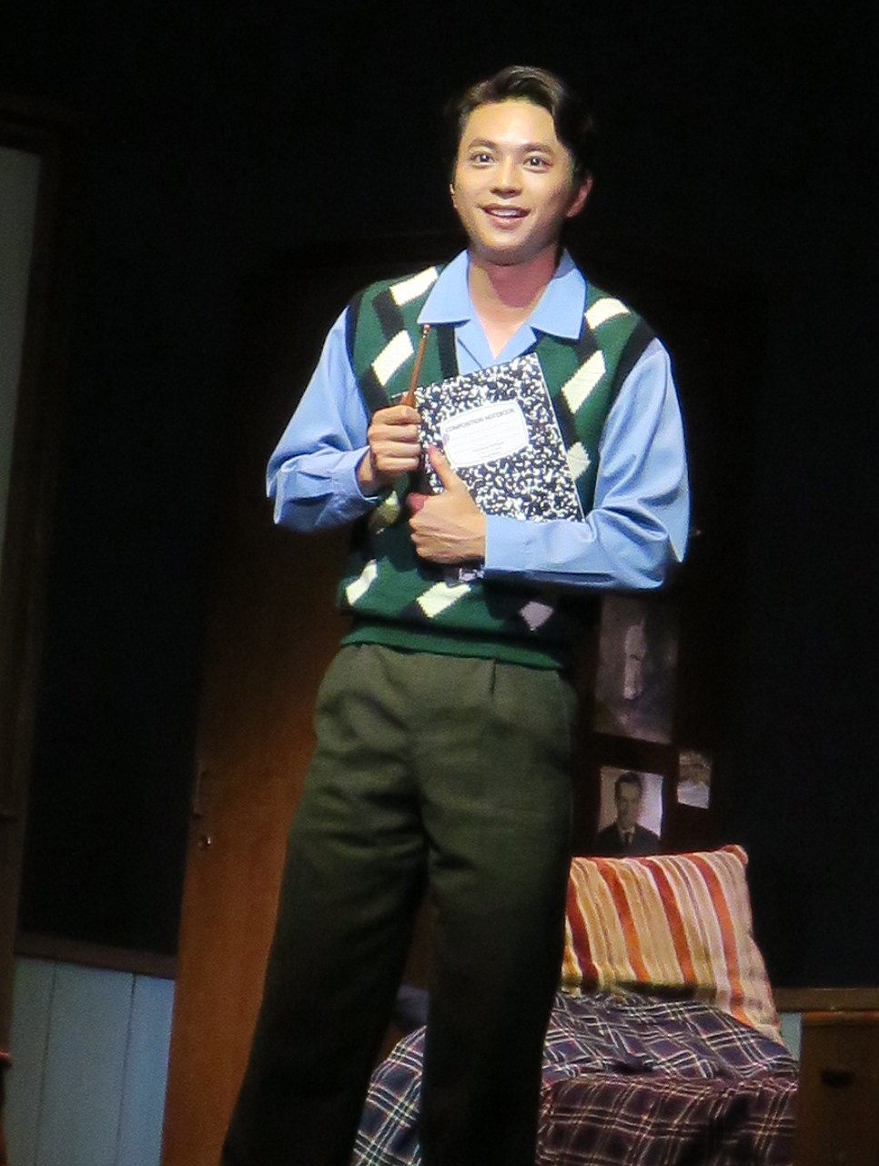 主演舞台「ブロードウェイ・バウンド」のプレスコールを行った佐藤勝利