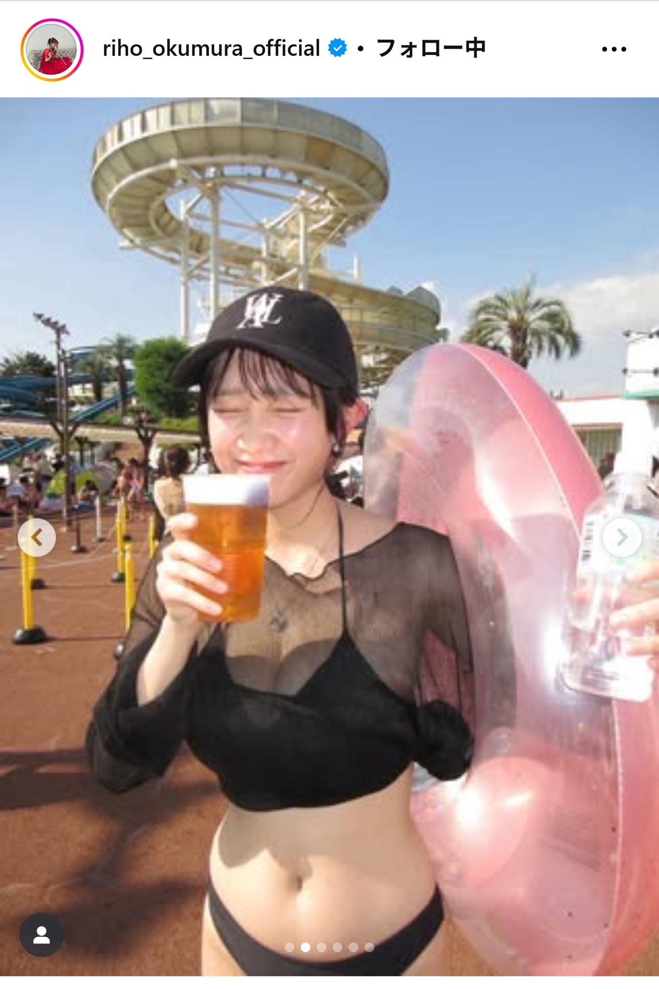 奥村梨穂のインスタグラムから