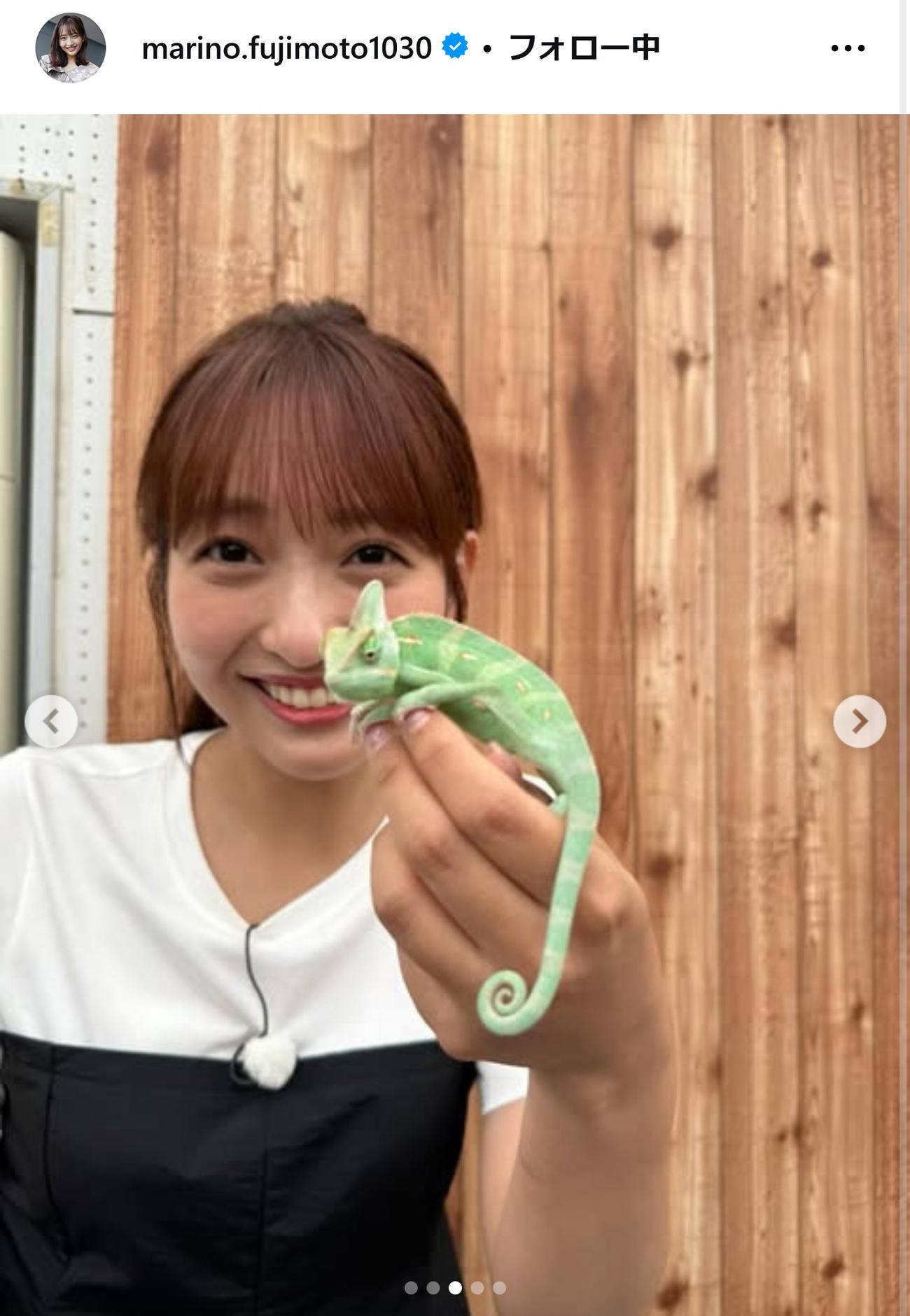 フジ藤本万梨乃アナのインスタグラムから