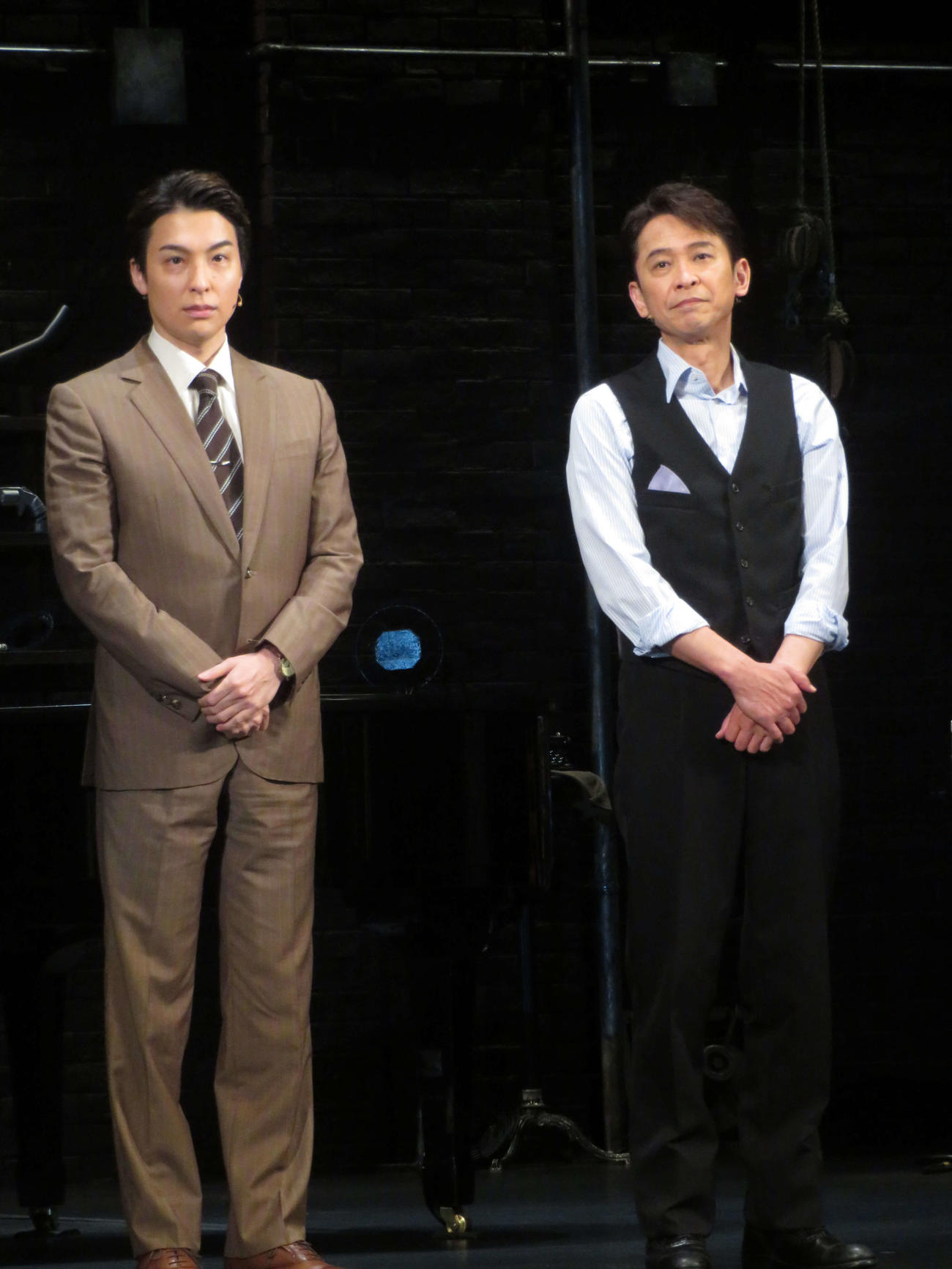 「MURDER for Two」ゲネプロ取材会に出席した海宝直人、坂本昌行