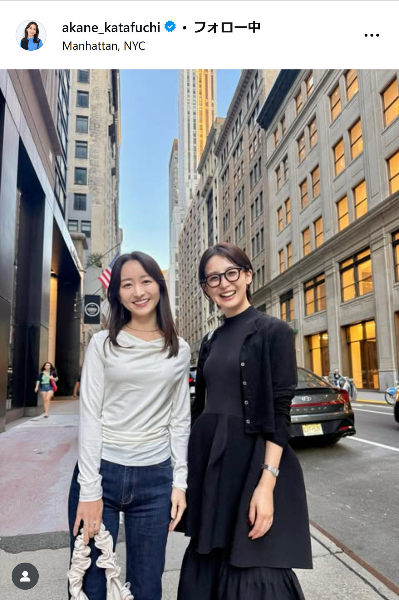 片渕茜キャスターのインスタグラムから
