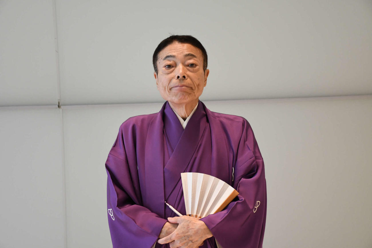 古稀を迎えても口調は滑らかな桂塩鯛（撮影・阪口孝志）