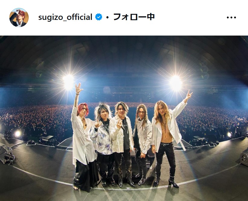 SUGIZOのインスタグラムから