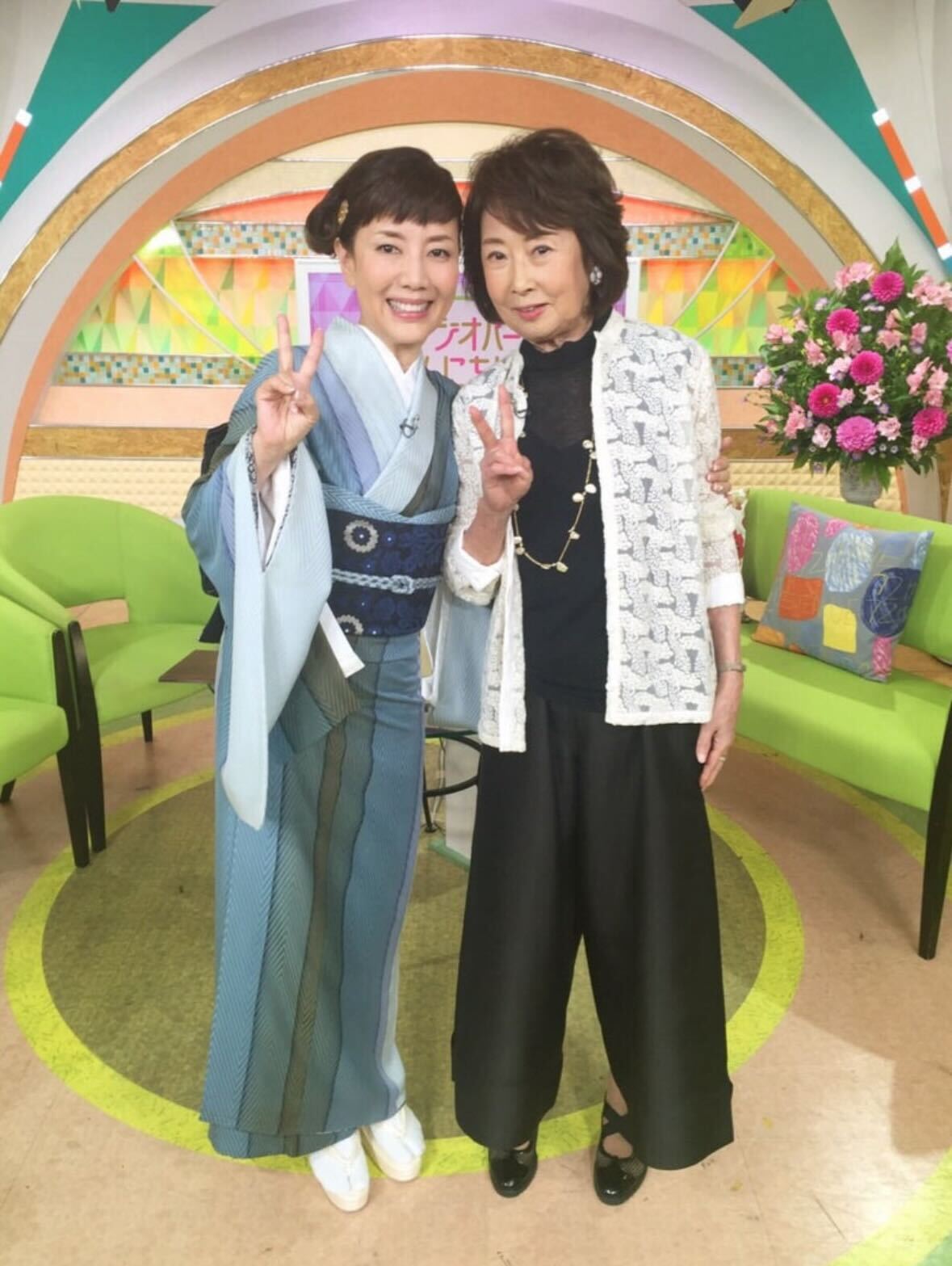 吉行和子さんとのツーショット（ブログから）