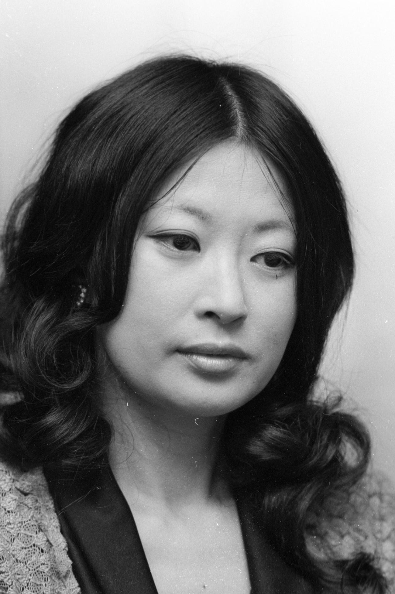 1977年9月　日仏合作「愛の亡霊」製作発表　塚田せきを演じる吉行和子さん