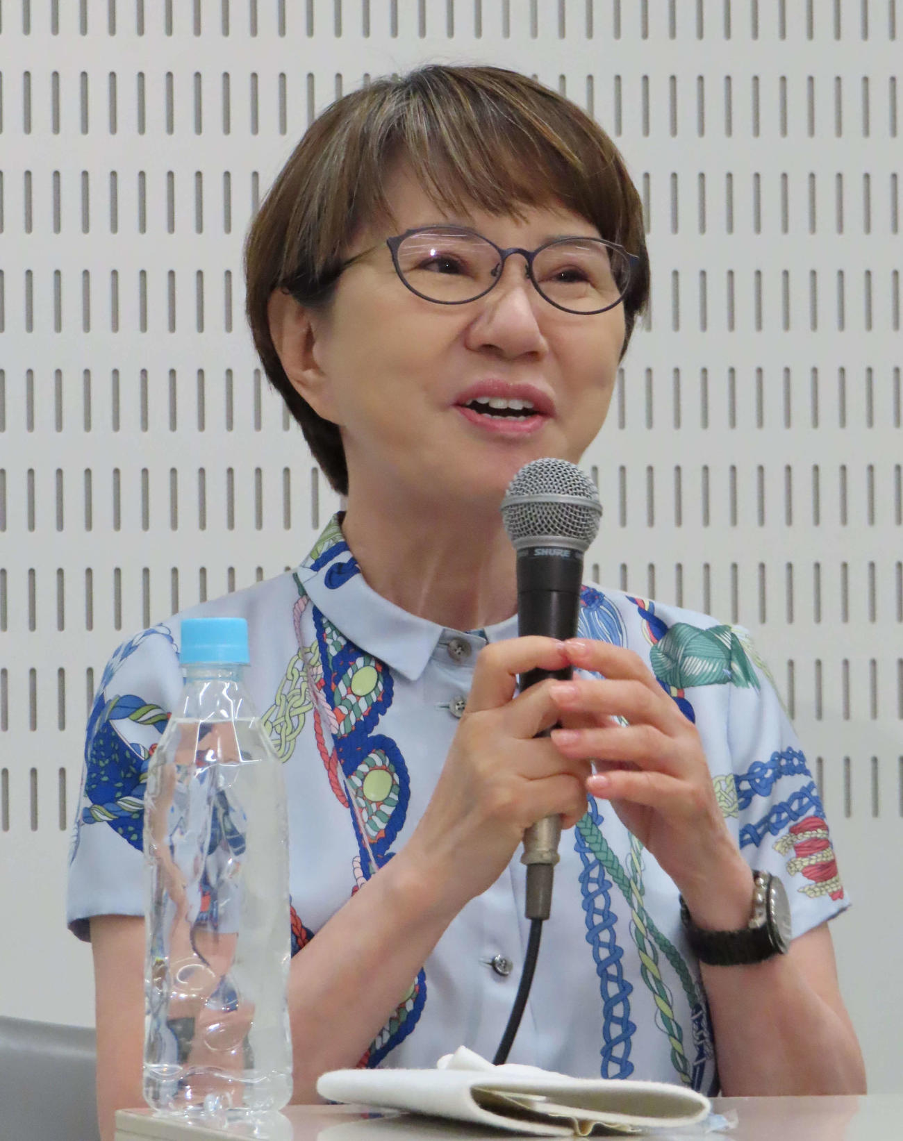 テレビ朝日系「しあわせな結婚」の取材に応じる脚本家大石静さん