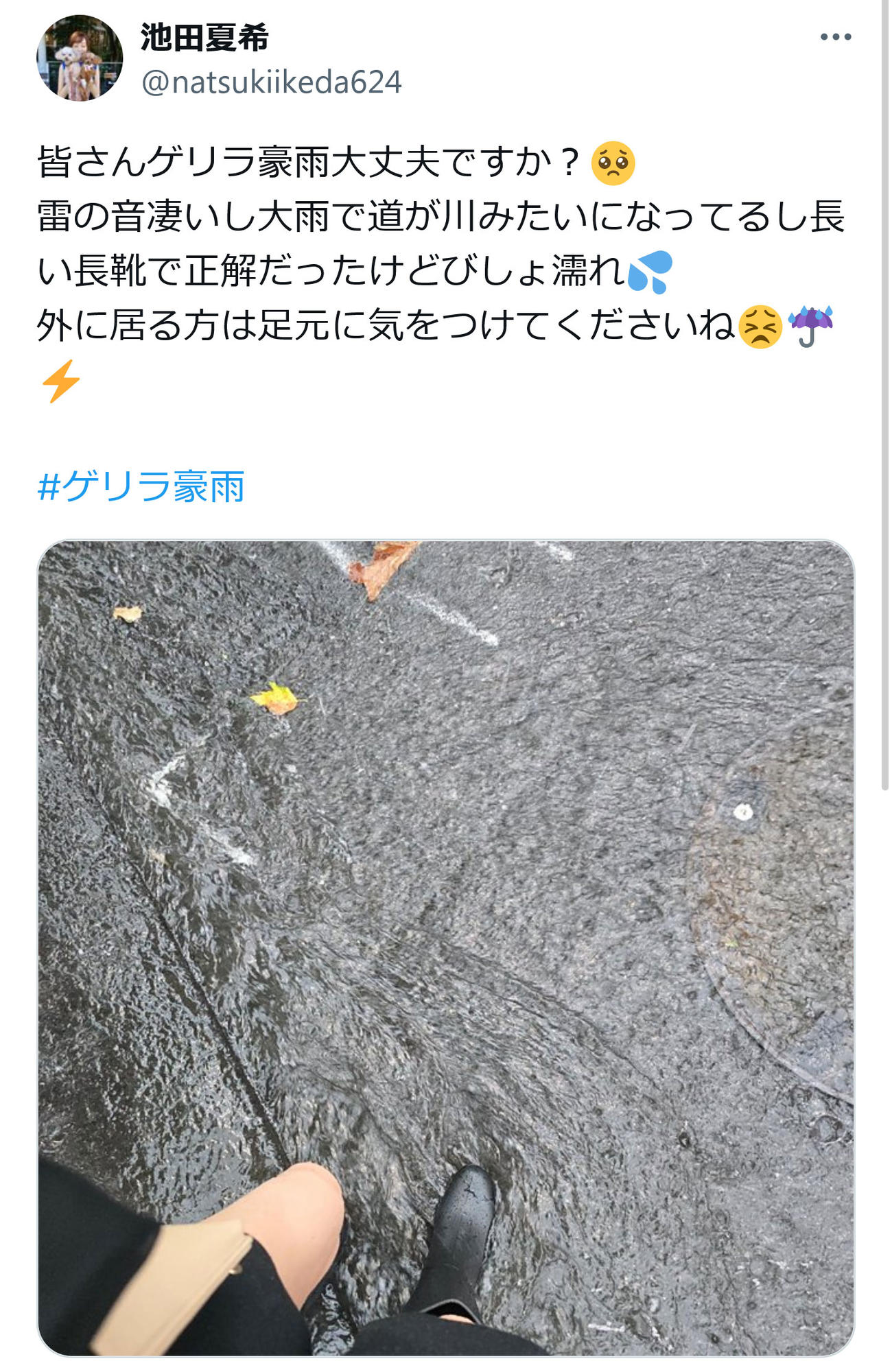 池田夏希のX（旧ツイッター）から