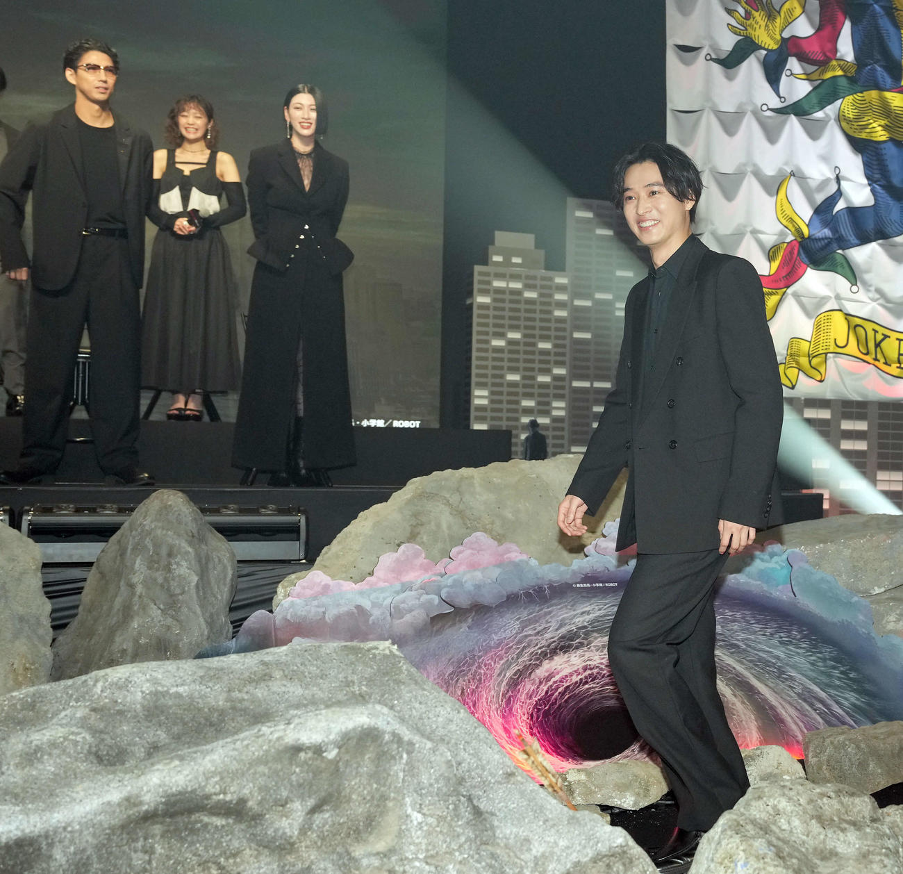 Netflix「今際の国のアリス」シーズン3のグローバルファンイベントに登壇した山﨑賢人（撮影・たえ見朱実）