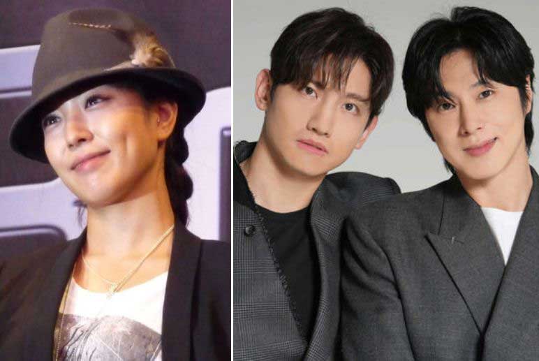 左からBoA、東方神起
