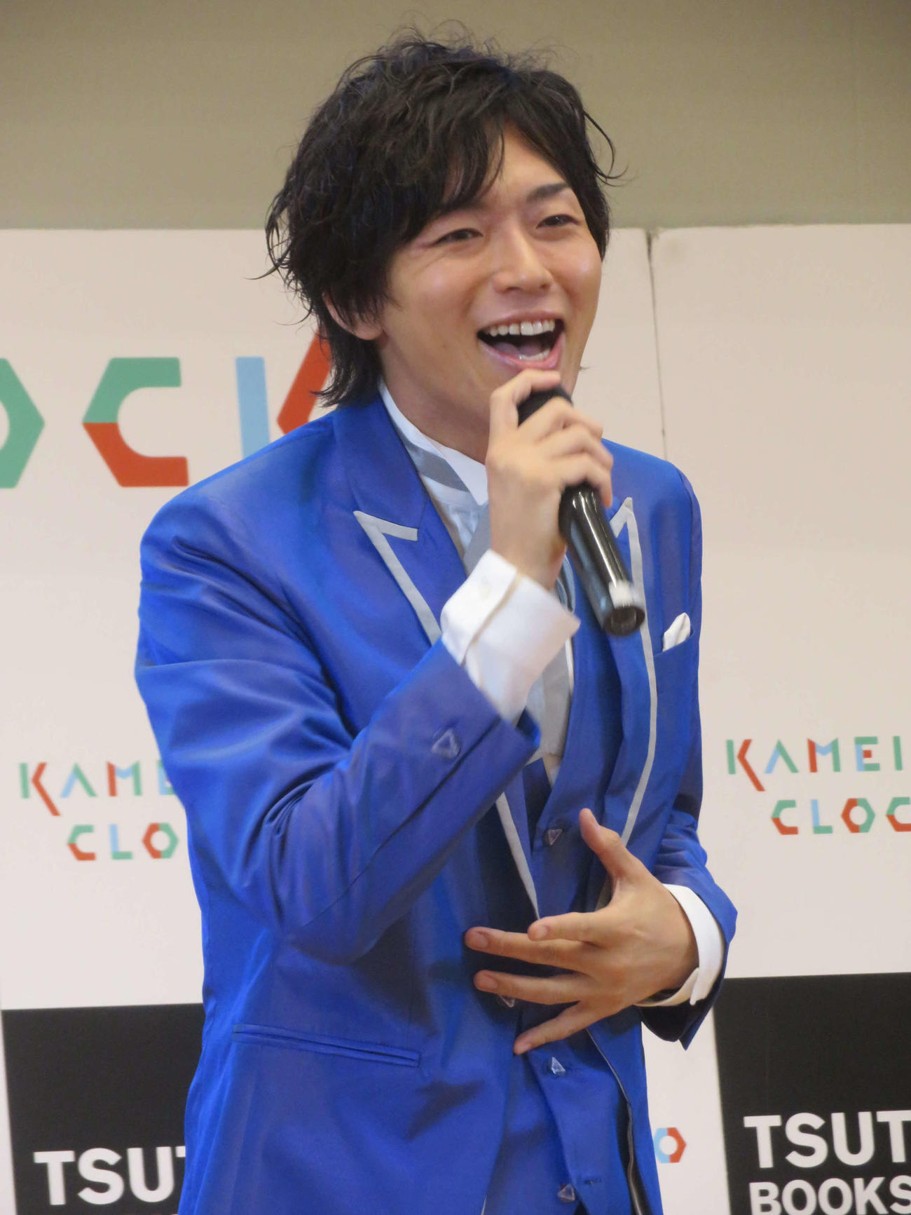 新曲「永遠の沼に堕ちたマリオネット」発売記念イベントで歌う岡本幸太（撮影・川田和博）