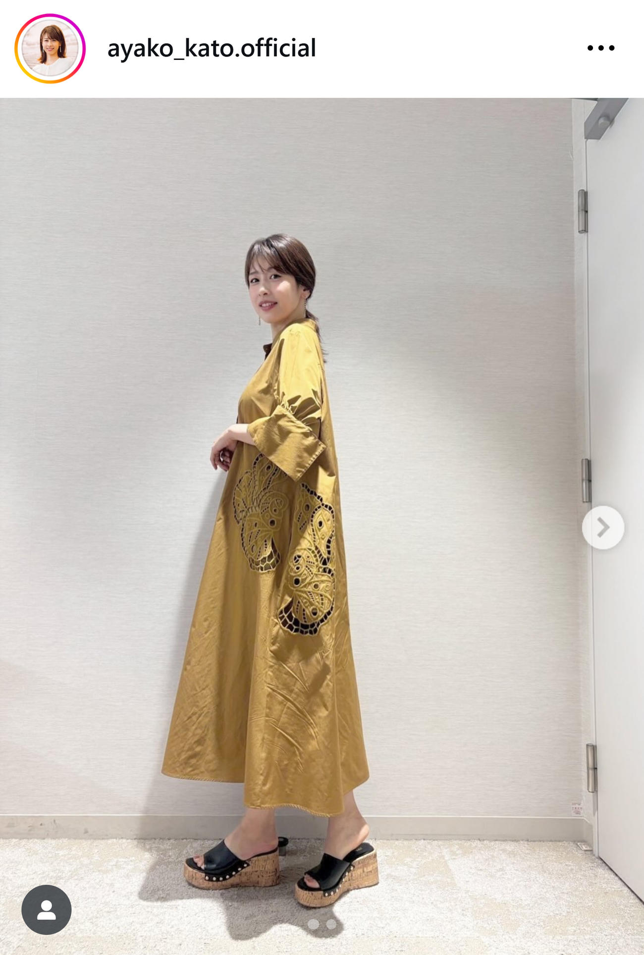 加藤綾子のインスタグラムから