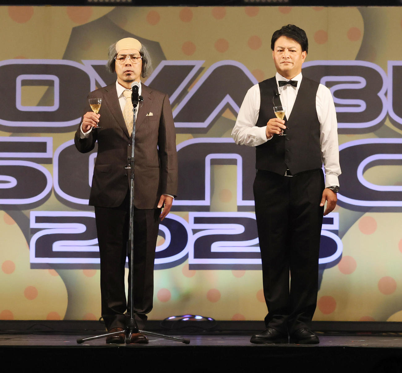 KOYABU SONIC 2025　天竺鼠の川原克己（左）と瀬下豊（撮影・加藤哉）