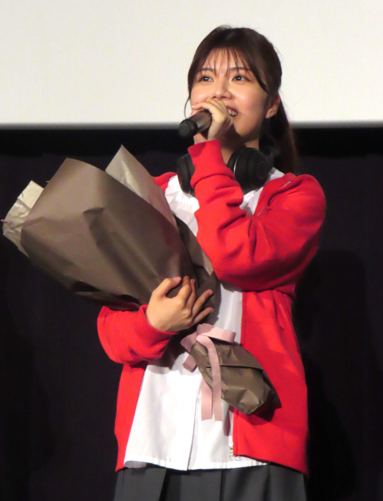 映画「LIBERTY DANCE」公開記念舞台あいさつに登壇した松田実桜