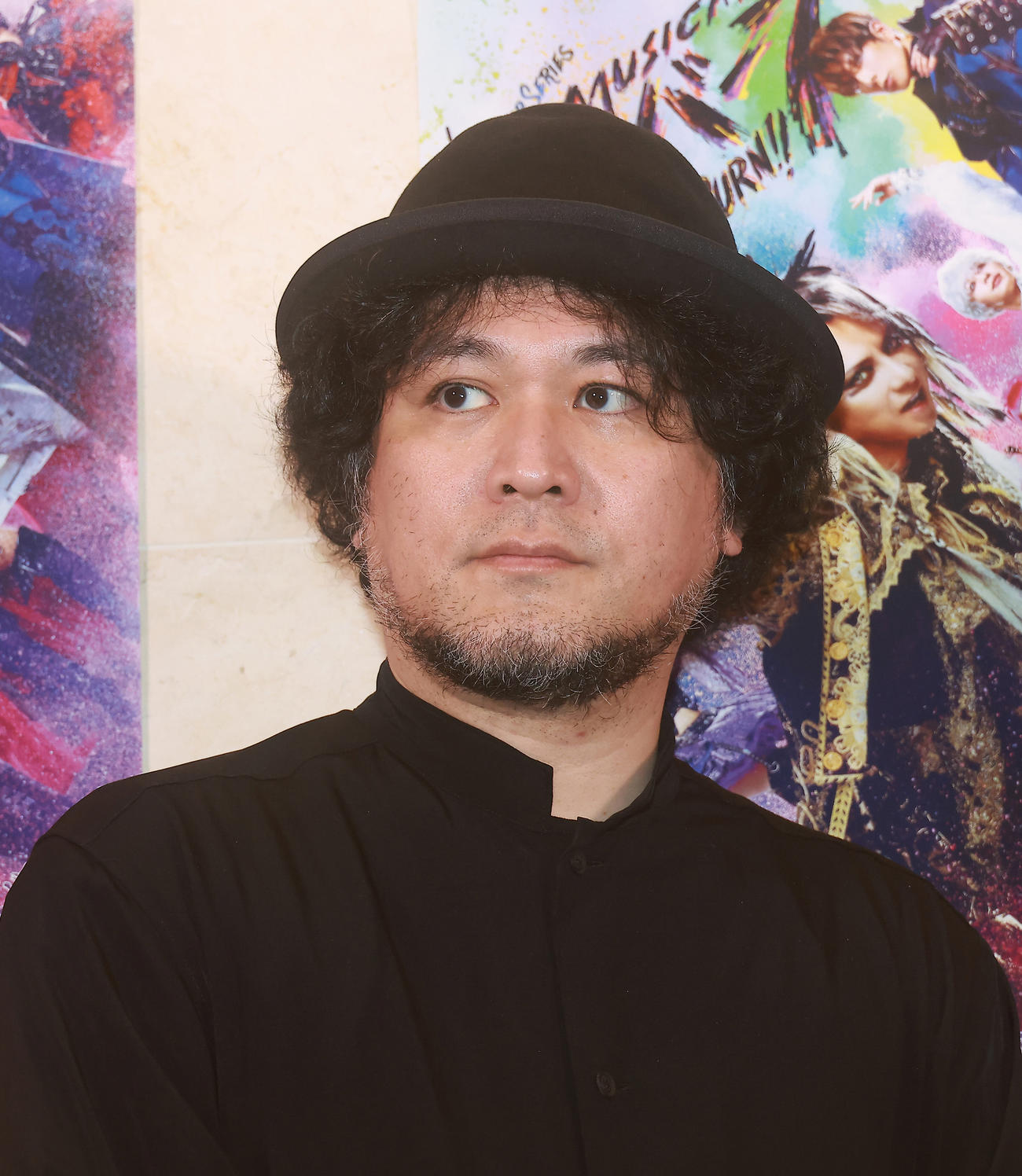 会見する末満健一氏（撮影・中島郁夫）