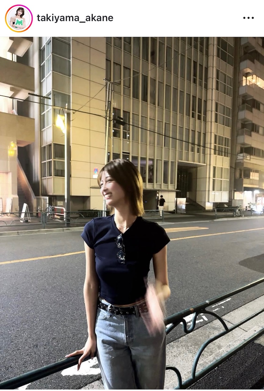 瀧山あかねアナウンサーインスタグラムから