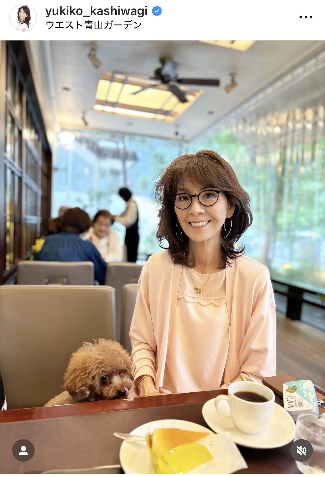 柏木由紀子インスタグラムから
