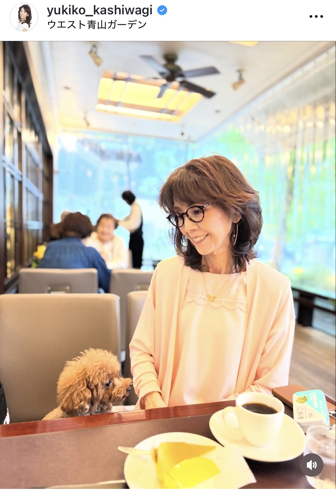 柏木由紀子インスタグラムから