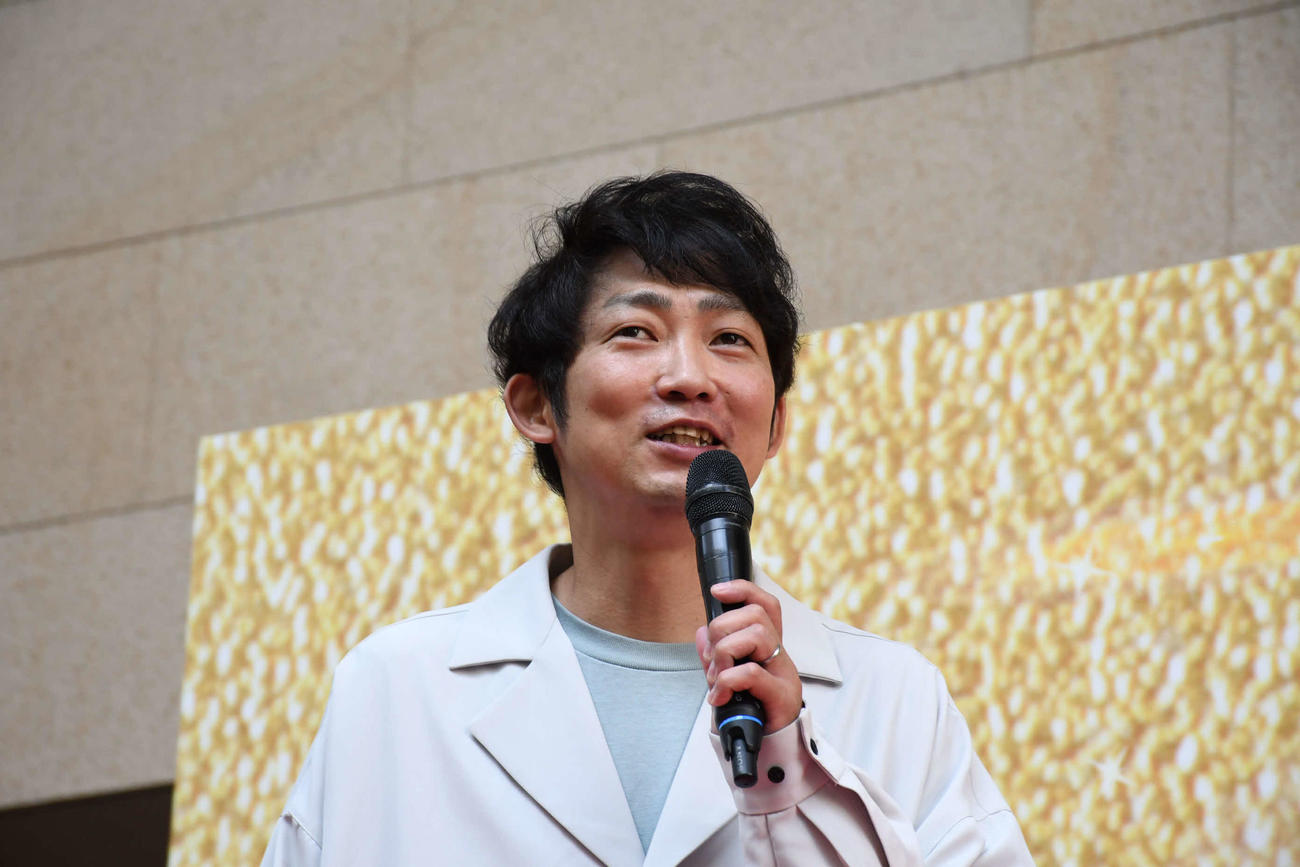 イベントに登場したNON STYLE石田明（撮影・阪口孝志）