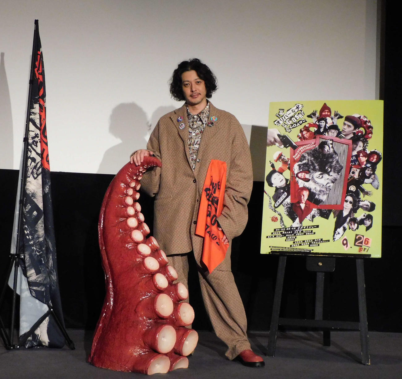 「THEオリバーな犬、（Gosh！！）このヤロウMOVIE」の親子試写会に登場したオダギリジョー（撮影・寺本吏輝）