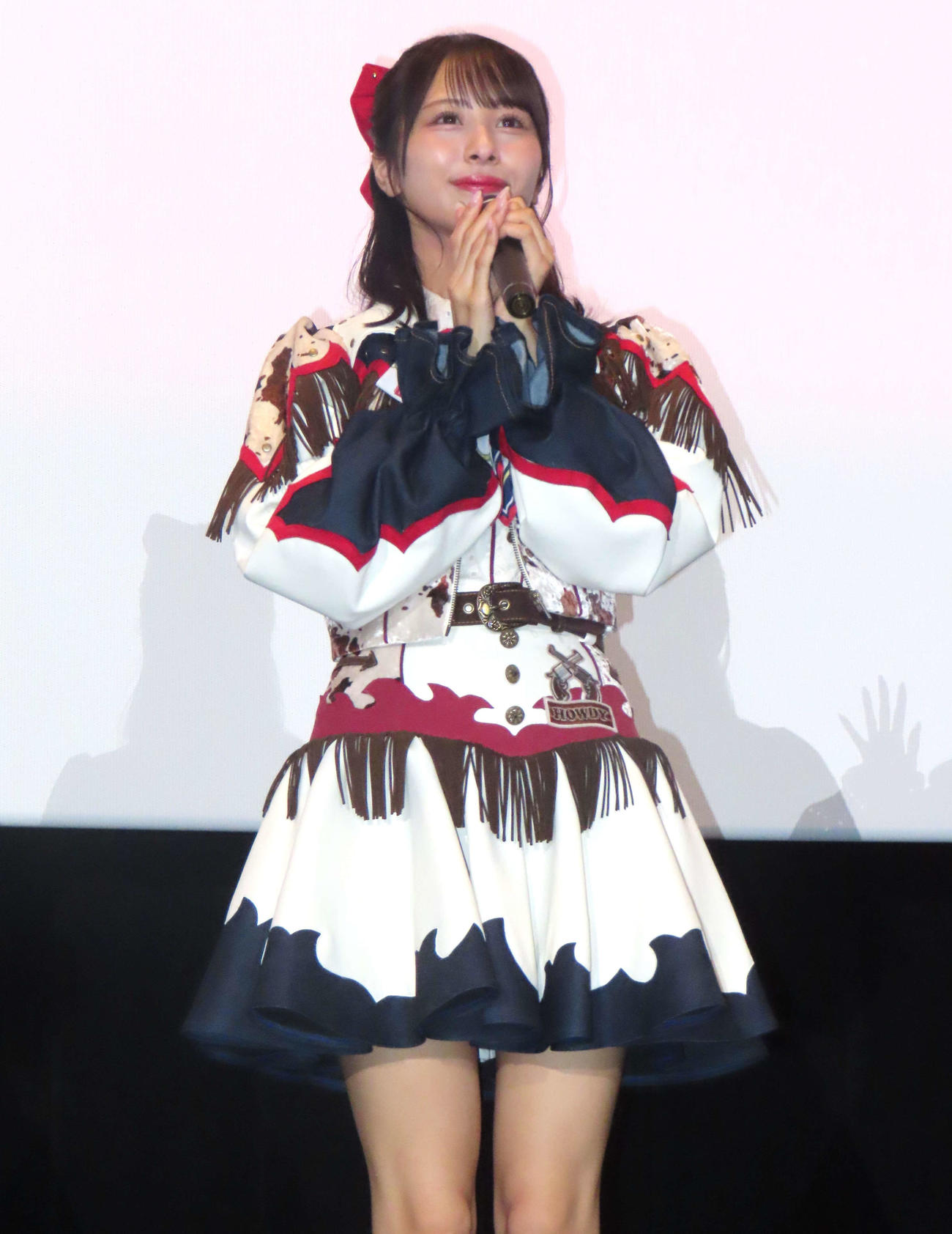 映画「≠ME THE MOVIE」大ヒット御礼舞台あいさつに登壇した≠ME尾木波菜