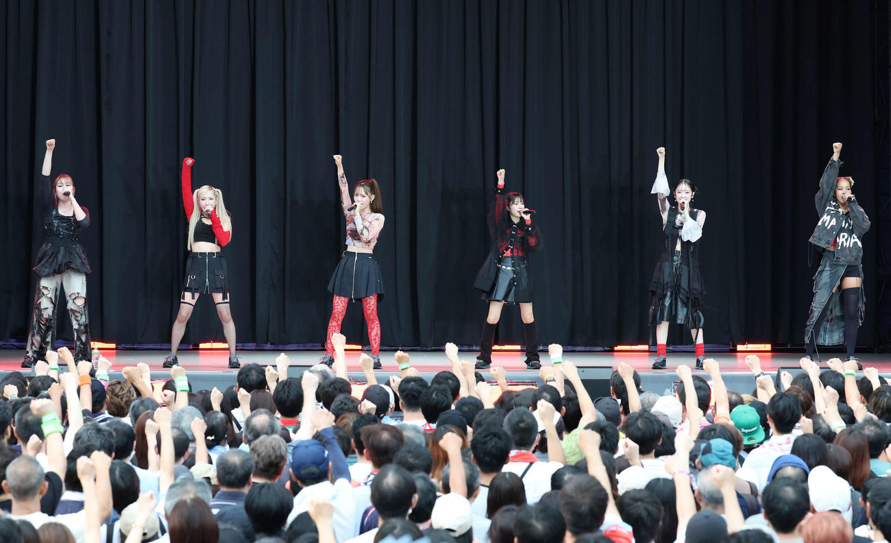 「TOKYO FORWARD 2025  for　世界陸上」でスペシャルライブを行うLittle Glee Monster（撮影・宮地輝）