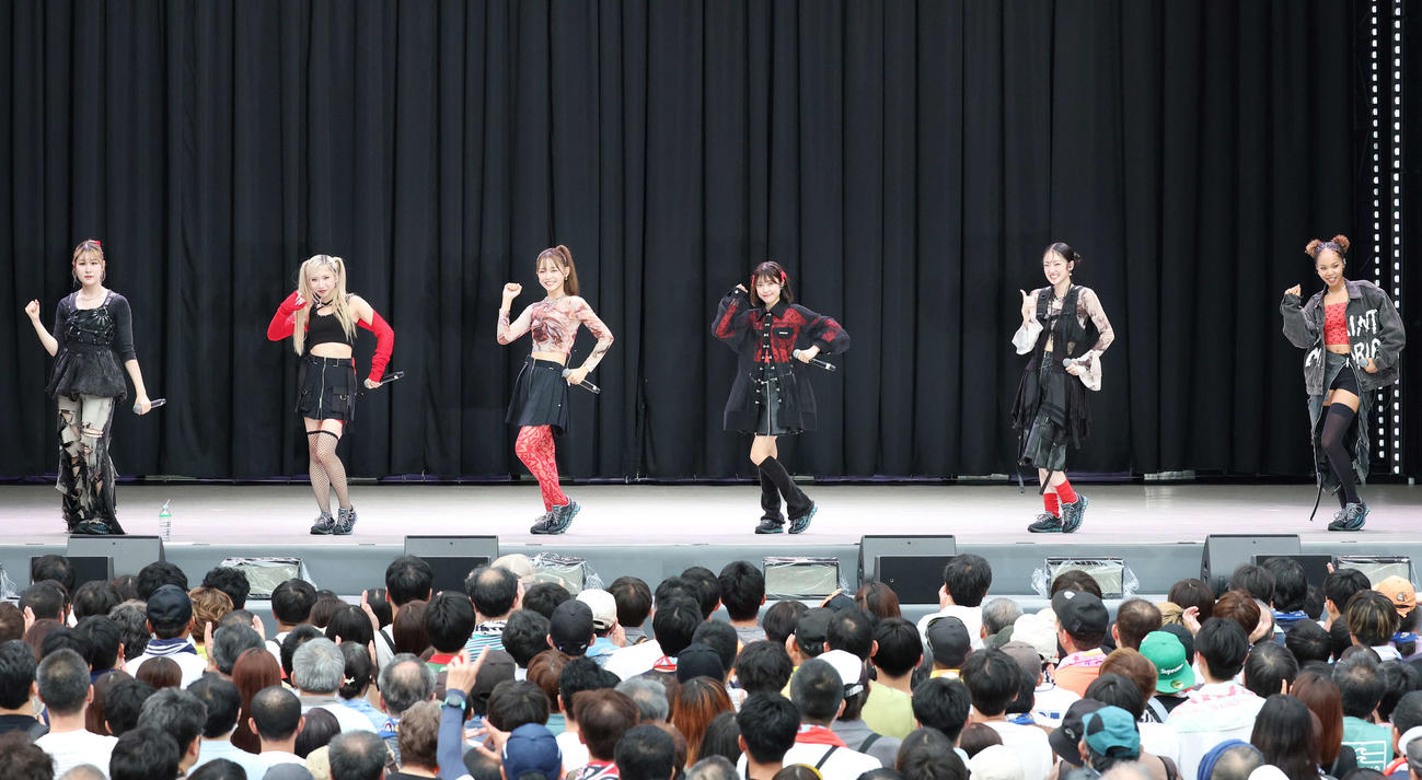 「TOKYO FORWARD 2025  for　世界陸上」でスペシャルライブを行うLittle Glee Monster（撮影・宮地輝）