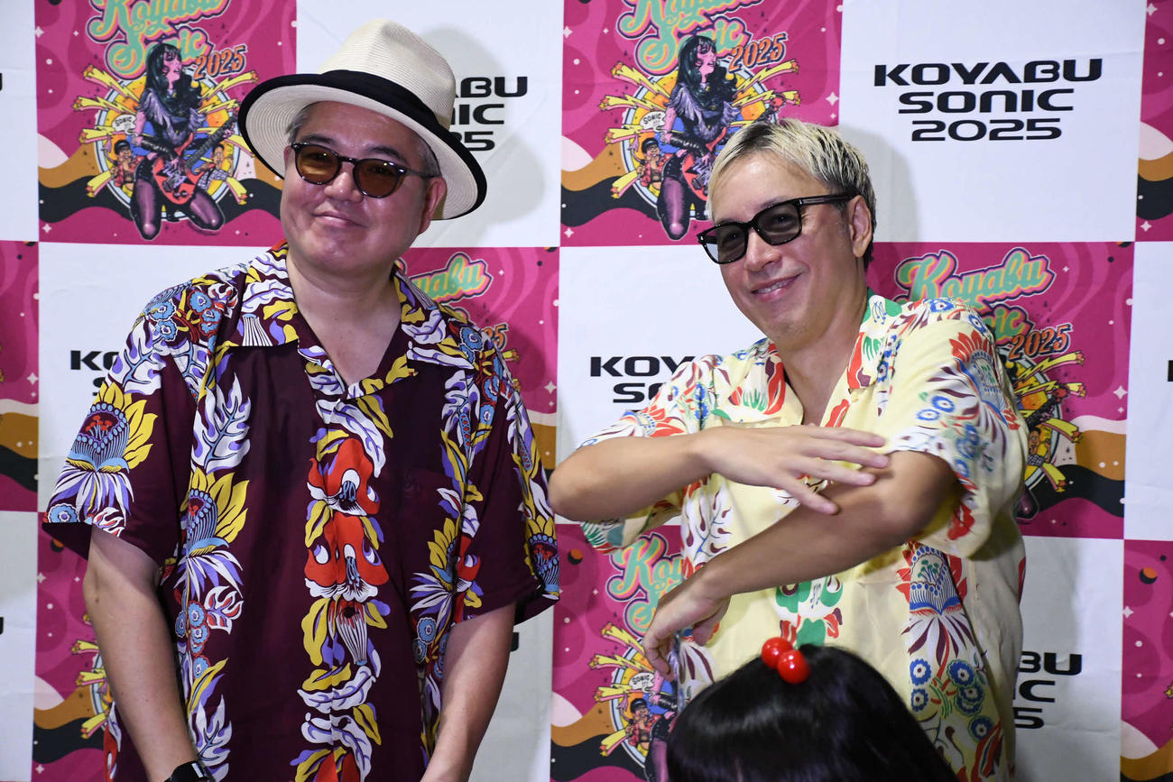 「KOYABU SONIC2025」に出演したRIP SLYMEのRYO－Z（左）とILMARI（撮影・阪口孝志）