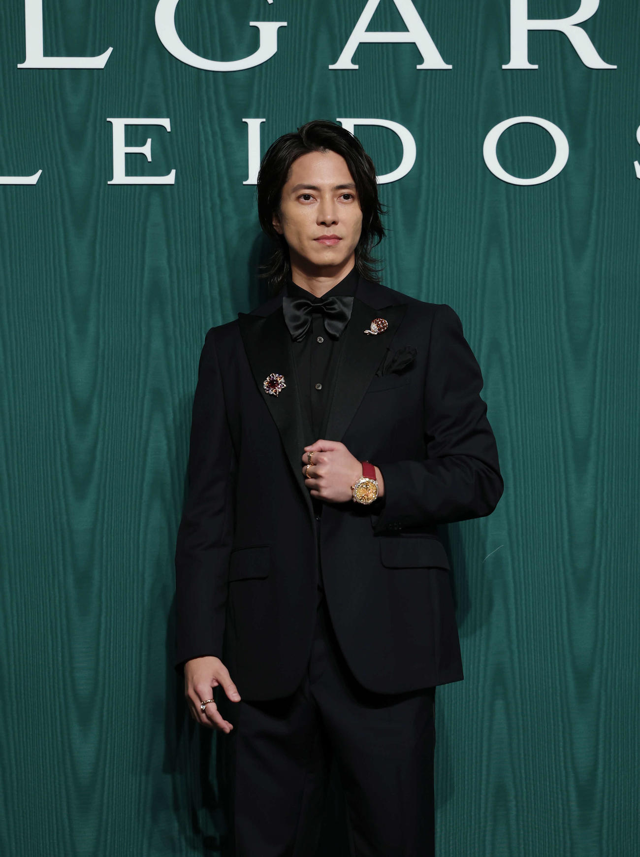 オープニングデイ　フォトコールに出席した山下智久（撮影・増田悦実）