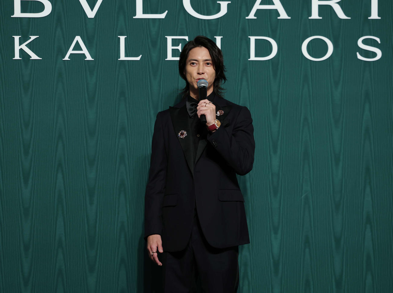 オープニングデイ　フォトコールに出席した山下智久（撮影・増田悦実）