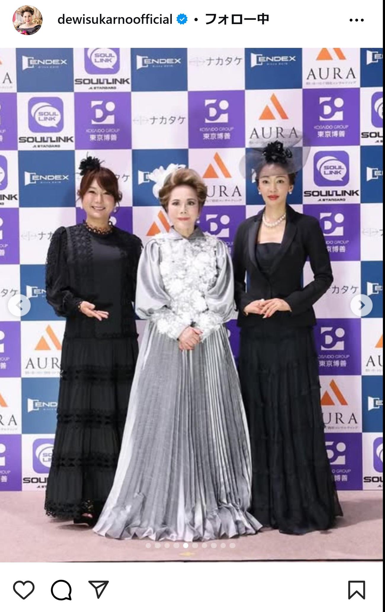 デヴィ夫人のインスタグラムから
