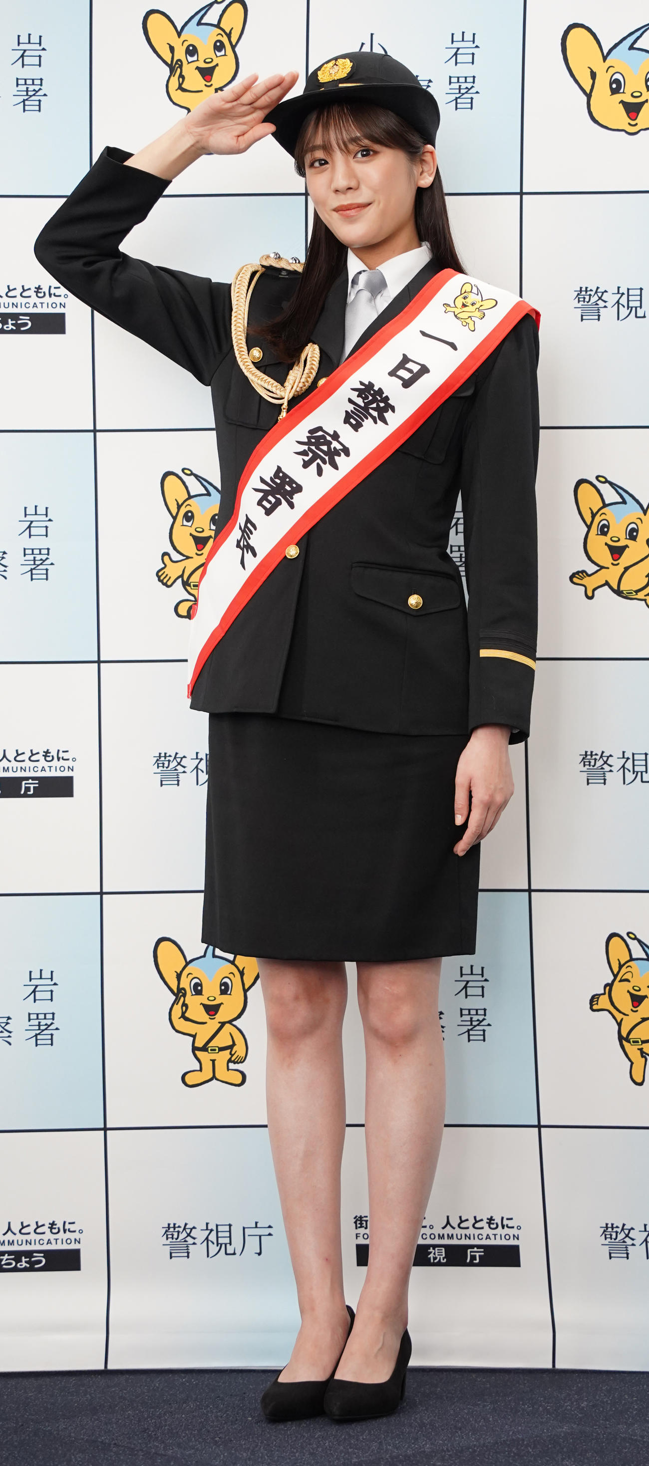 警視庁小岩警察署の一日警察署長を務めた、貴島明日香（2021年12月撮影）