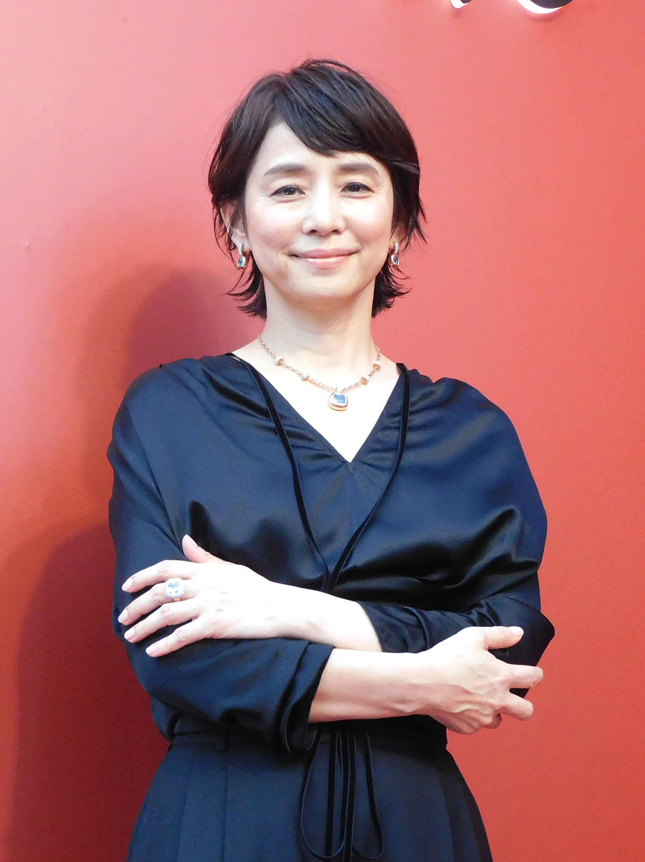 ポメラートのテープカットセレモニーに登場した石田ゆり子（撮影・寺本吏輝）