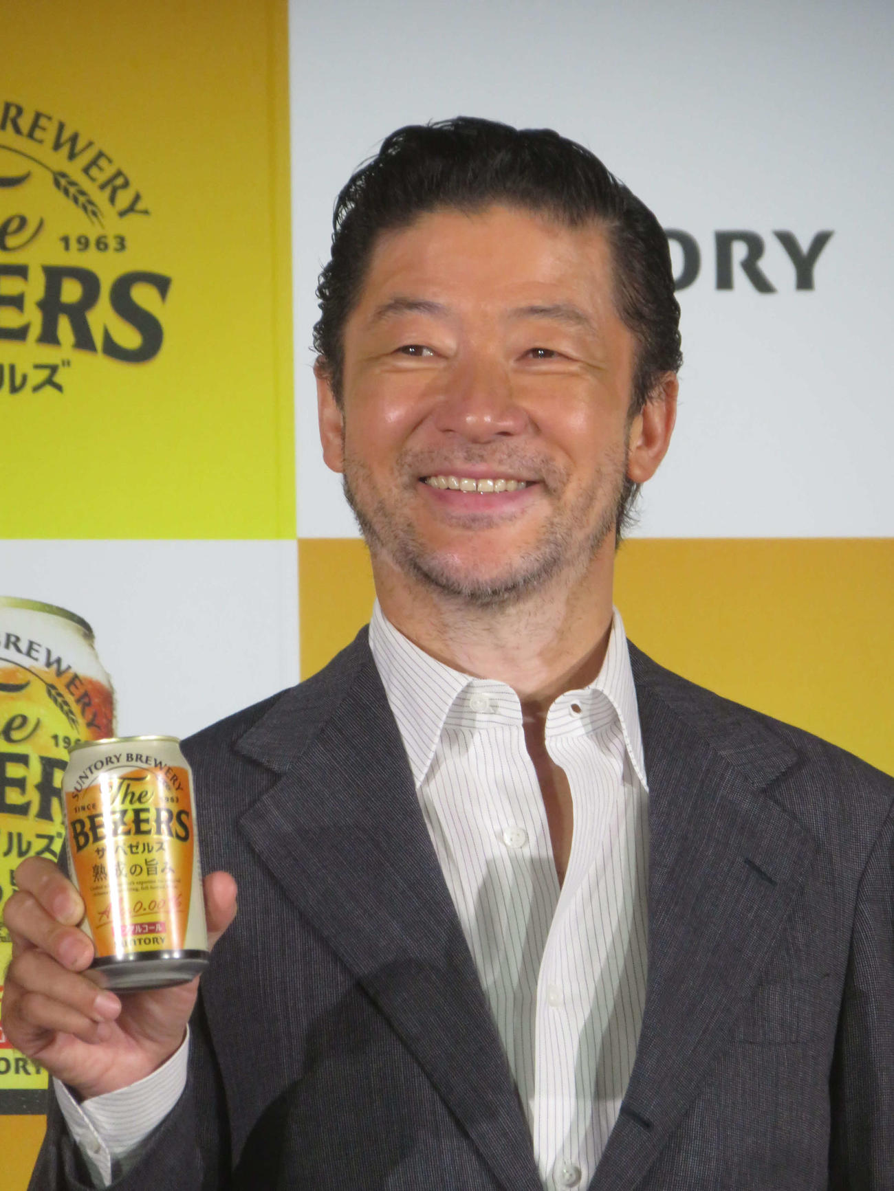サントリー「ザ・ベゼルズ」発表会に出席し浅野忠信（撮影・川田和博）
