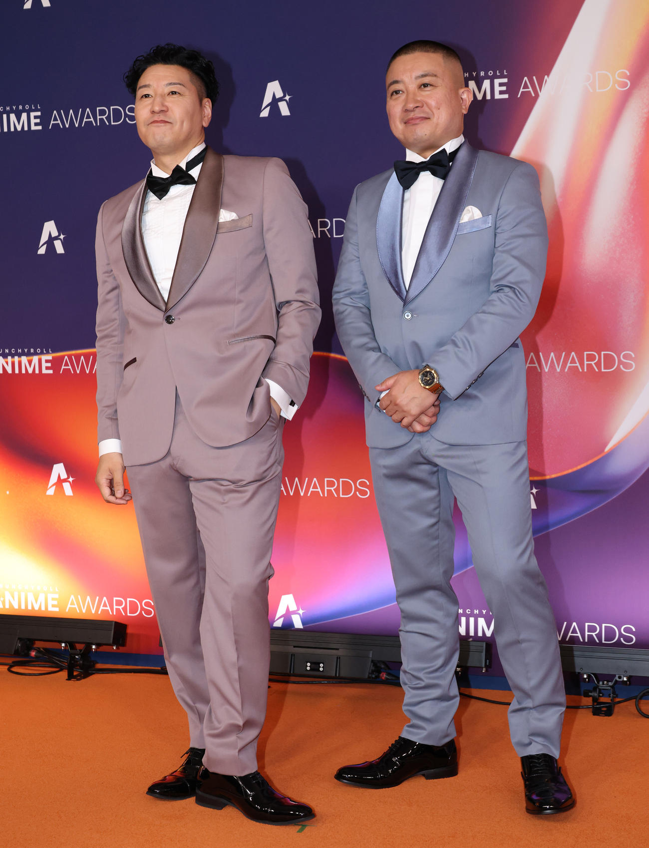 チョコレートプラネットの長田庄平（左）と松尾駿（2025年5月撮影）