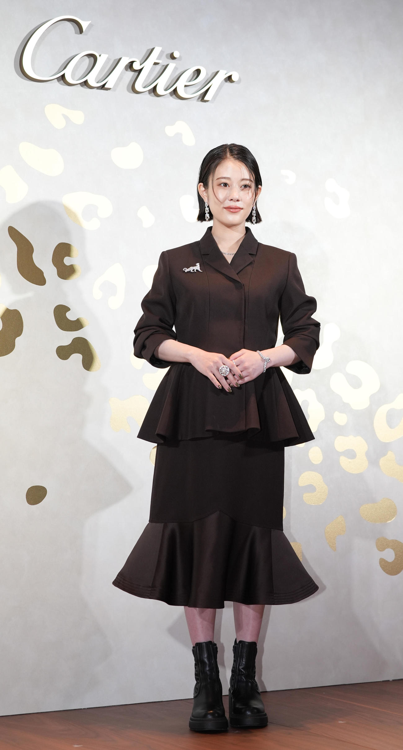 「カルティエ　銀座4丁目ブティック」オープニングイベントのフォトコールに登壇した高畑充希（撮影・鈴木みどり）