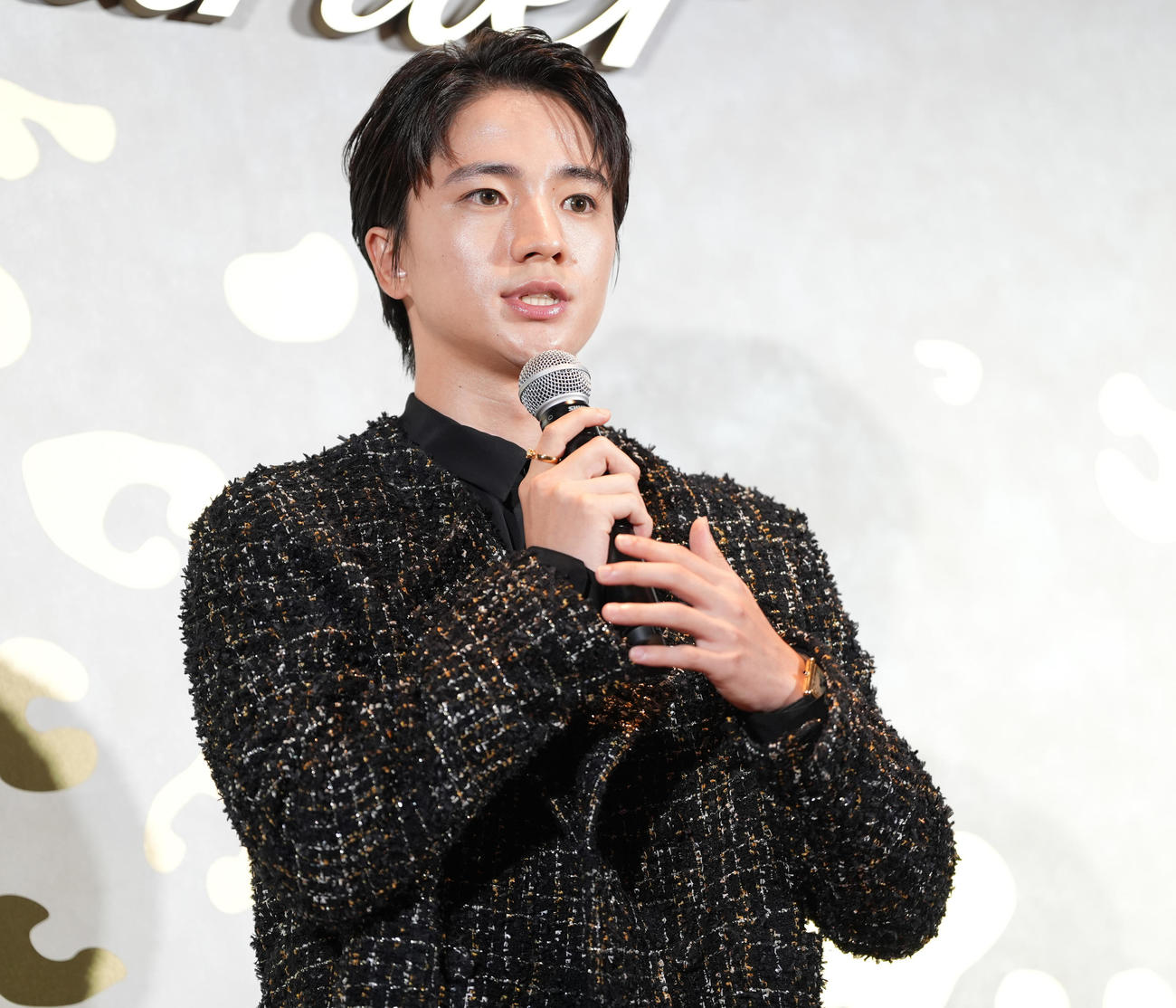 「カルティエ　銀座4丁目ブティック」オープニングイベントに登壇した木戸大聖（撮影・鈴木みどり）