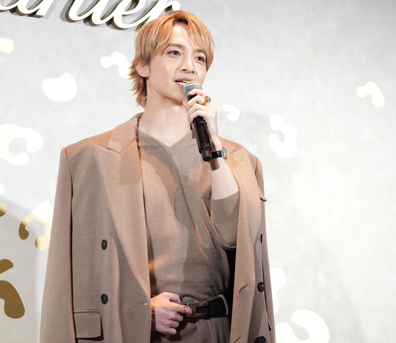 「カルティエ　銀座4丁目ブティック」オープニングイベントに登壇した玉森裕太（撮影・鈴木みどり）