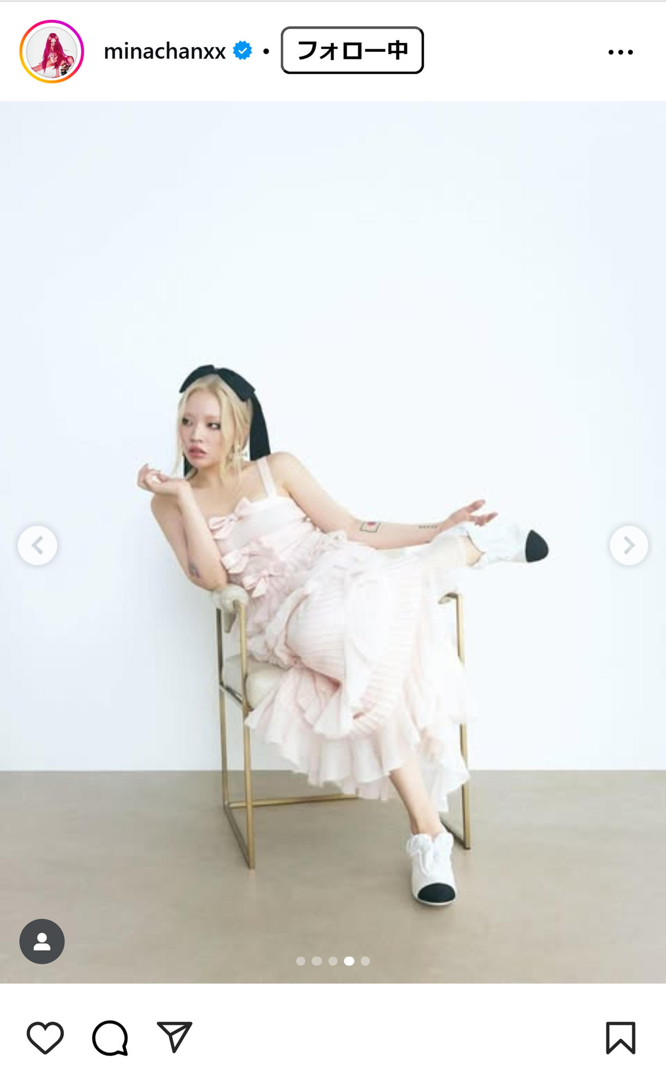 ちゃんみなのインスタグラムから