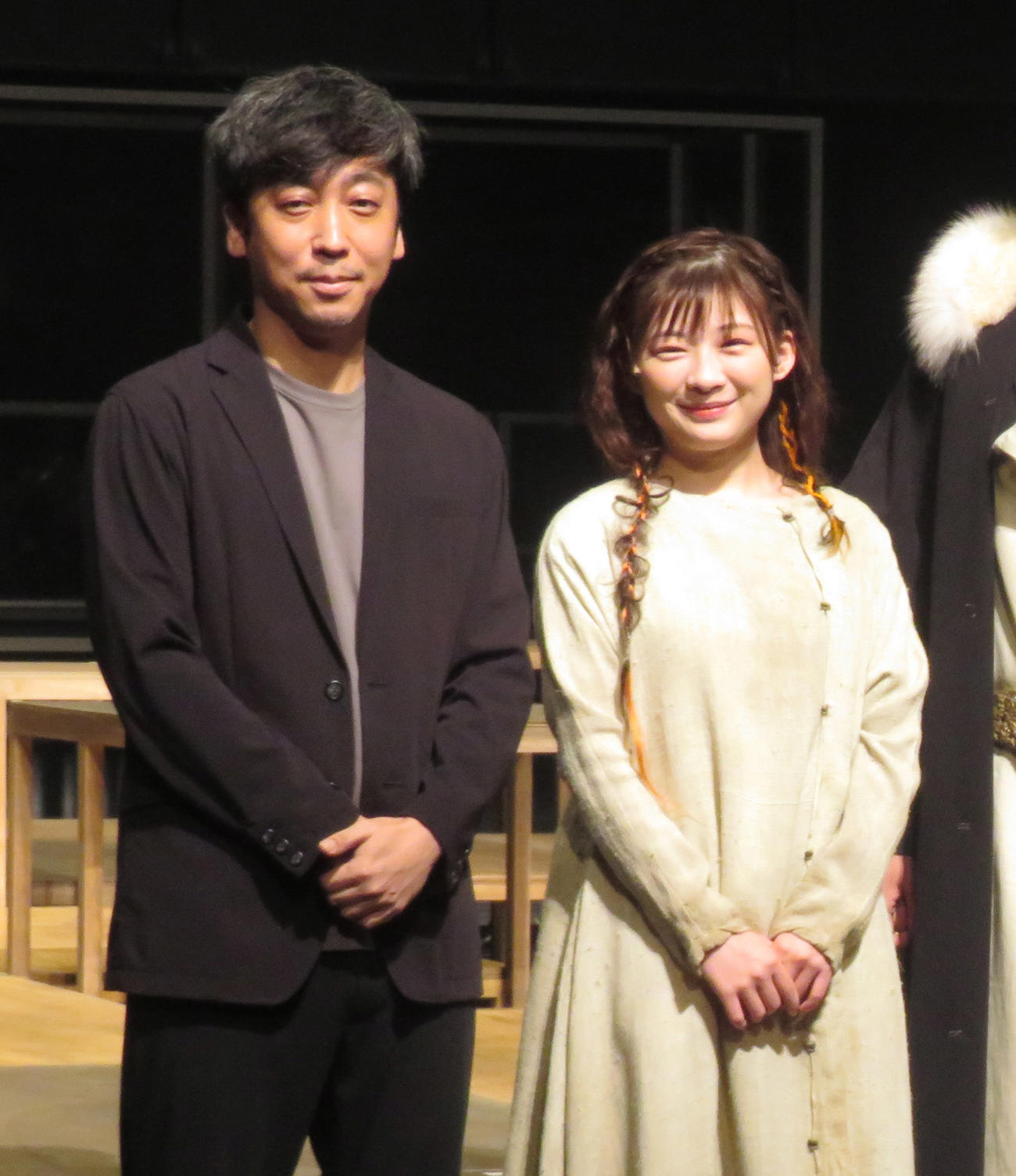 蓬莱竜太氏（左）と伊藤沙莉（2021年6月撮影）