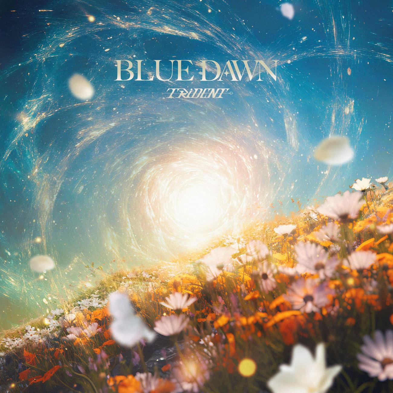 TRiDENTのメジャーデビューEP「BLUE DAWN」の通常盤ジャケット写真　（C）KING RECORDS