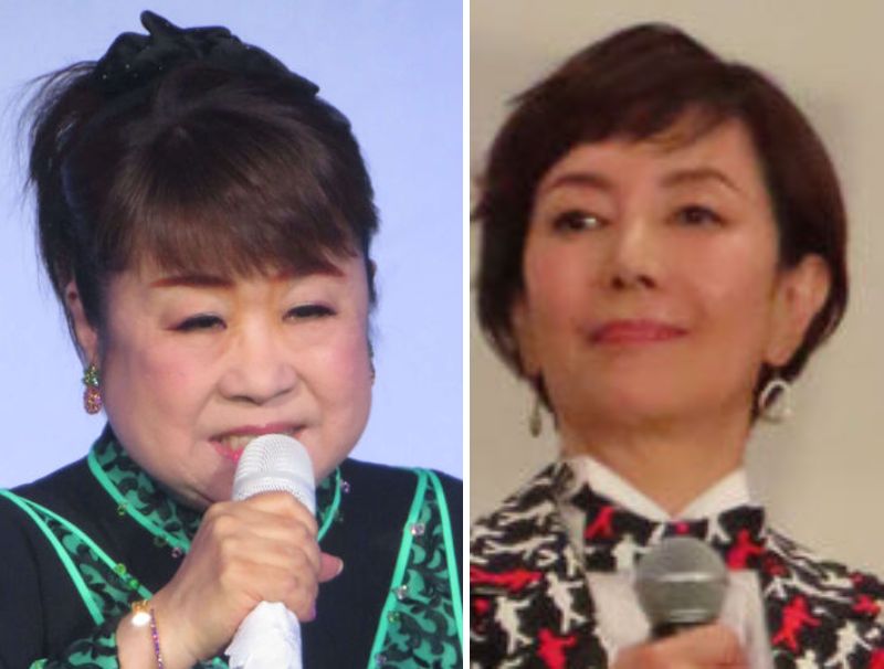 左から天童よしみ、女優の戸田恵子
