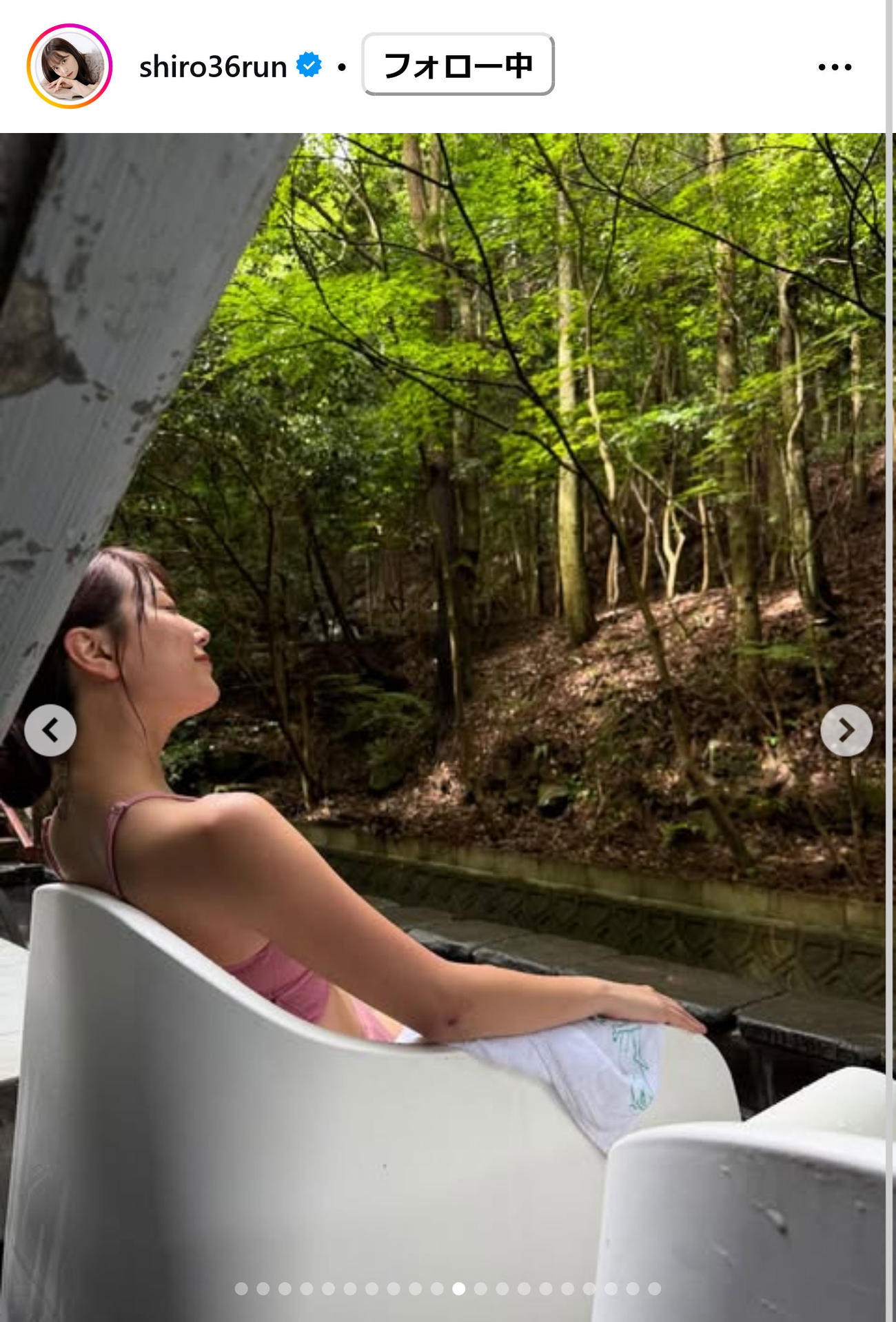 白間美瑠のインスタグラムから