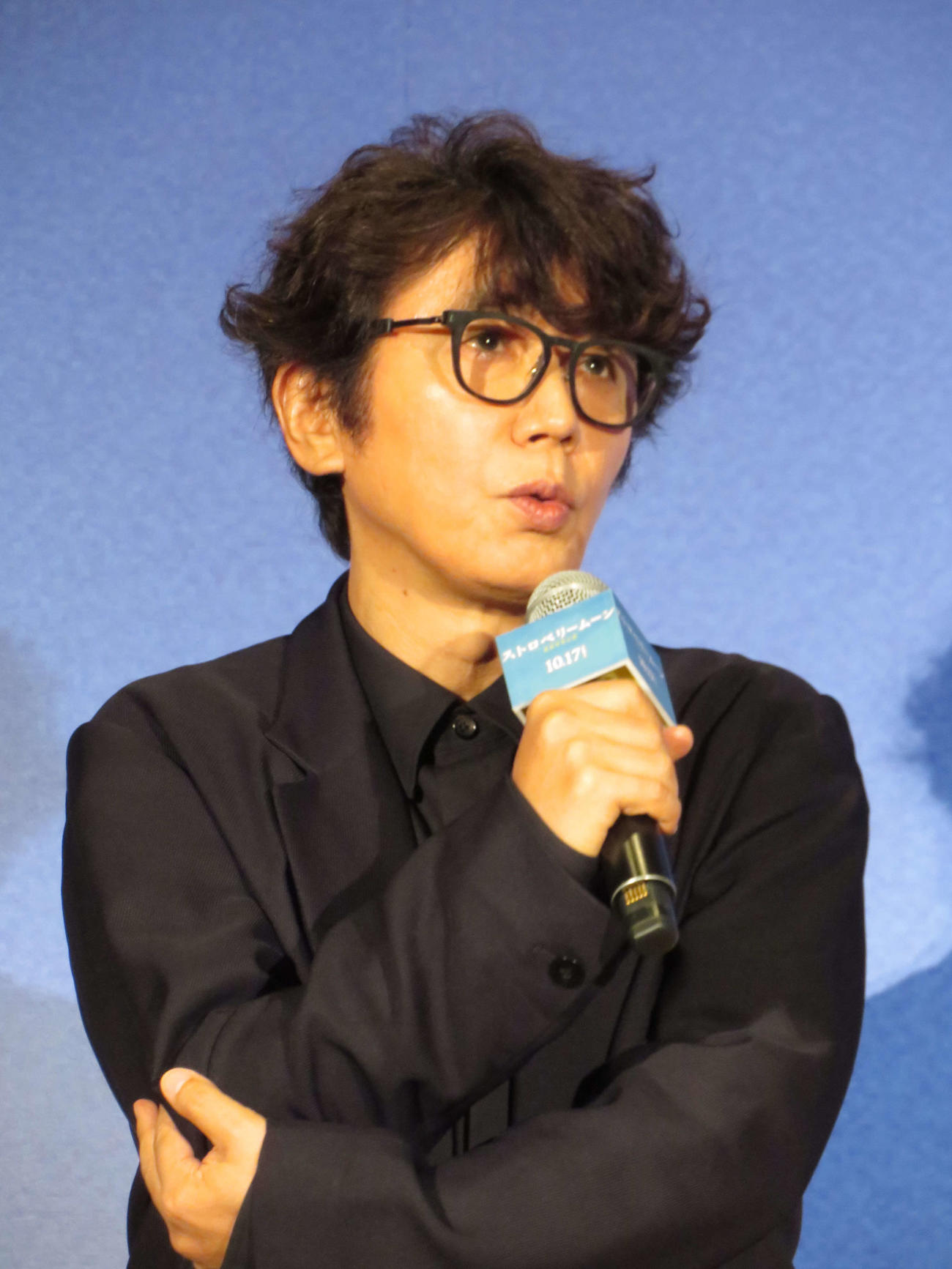 「ストロベリームーン　余命半年の恋」完成披露試写会に登壇したユースケ・サンタマリア（撮影・村上幸将）
