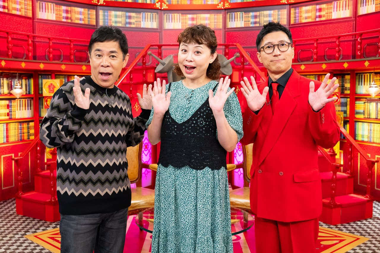 「なるみ・岡村の過ぎるTV」のゴールデン特番が決まった、左からナインティナイン岡村隆史、なるみ、すっちー（C）ABCテレビ