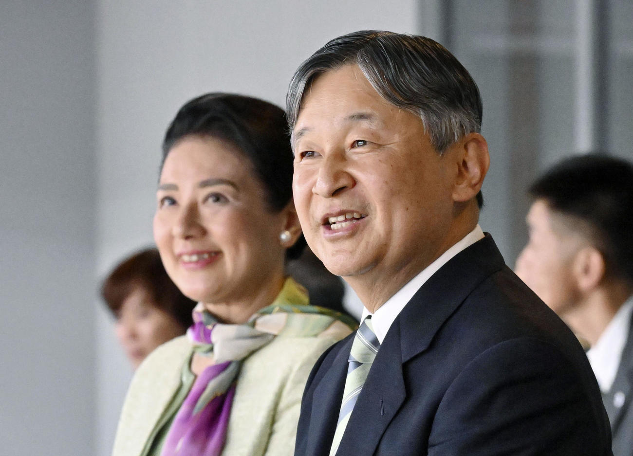 陸上の世界選手権東京大会を観戦される天皇、皇后両陛下（代表撮影）＝25年９月21日